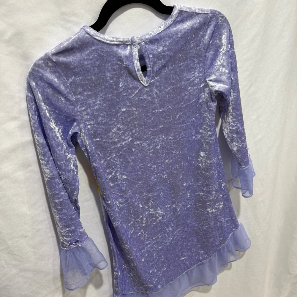 Vintage 2004 Care Bears Purple Velvet‎ Nightgown Dress Kids Size 10 Rainbow Gift